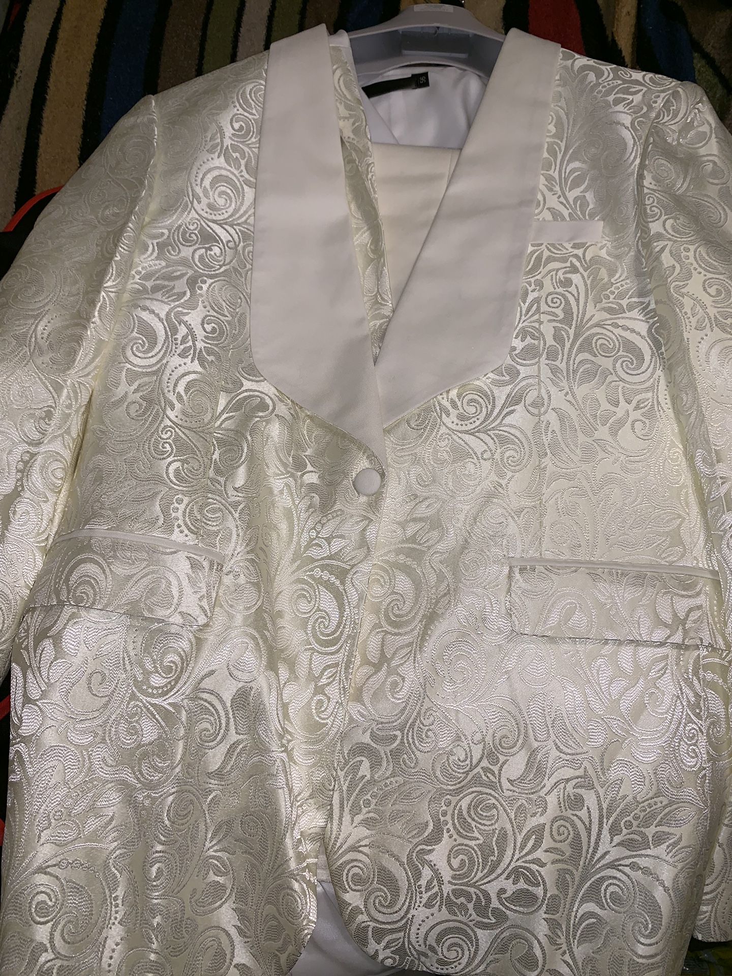 Ivory formal dinner jacket w/ matching vest
