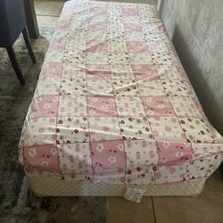 Selling Twin White Sleigh Frame and Mattress 