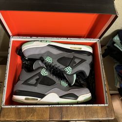 Air Jordan Retro 4 Green Glow 4s Mens Size 9.5 Original Og  display picture 1