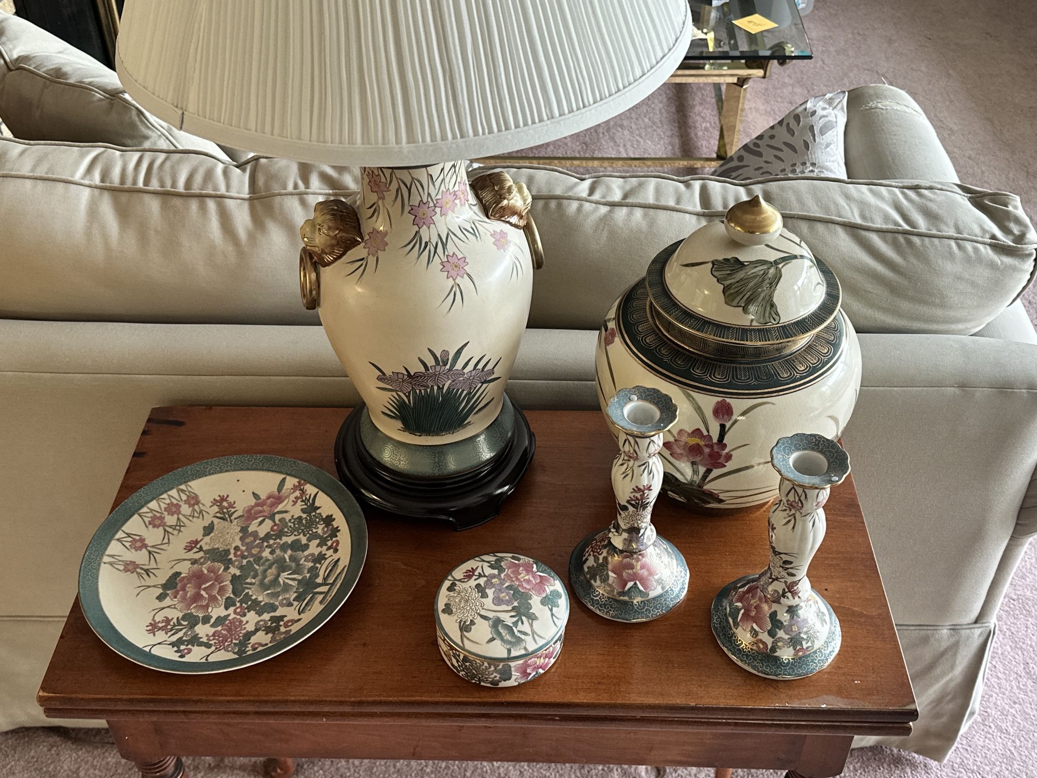 Vintage Toyo Japan Kutani Satsuma Hand-Painted Ceramic Set — stunning and rare collectible pieces