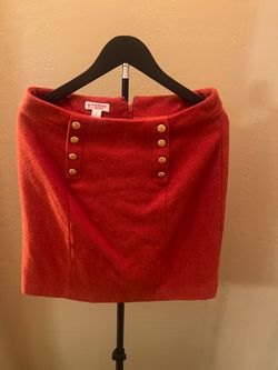 Brooks Brothers Red Wool Mini Skirt 6