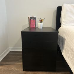 Nightstand Set 2 With 3 Drawers