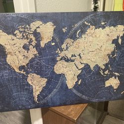 Canvas Map Decor