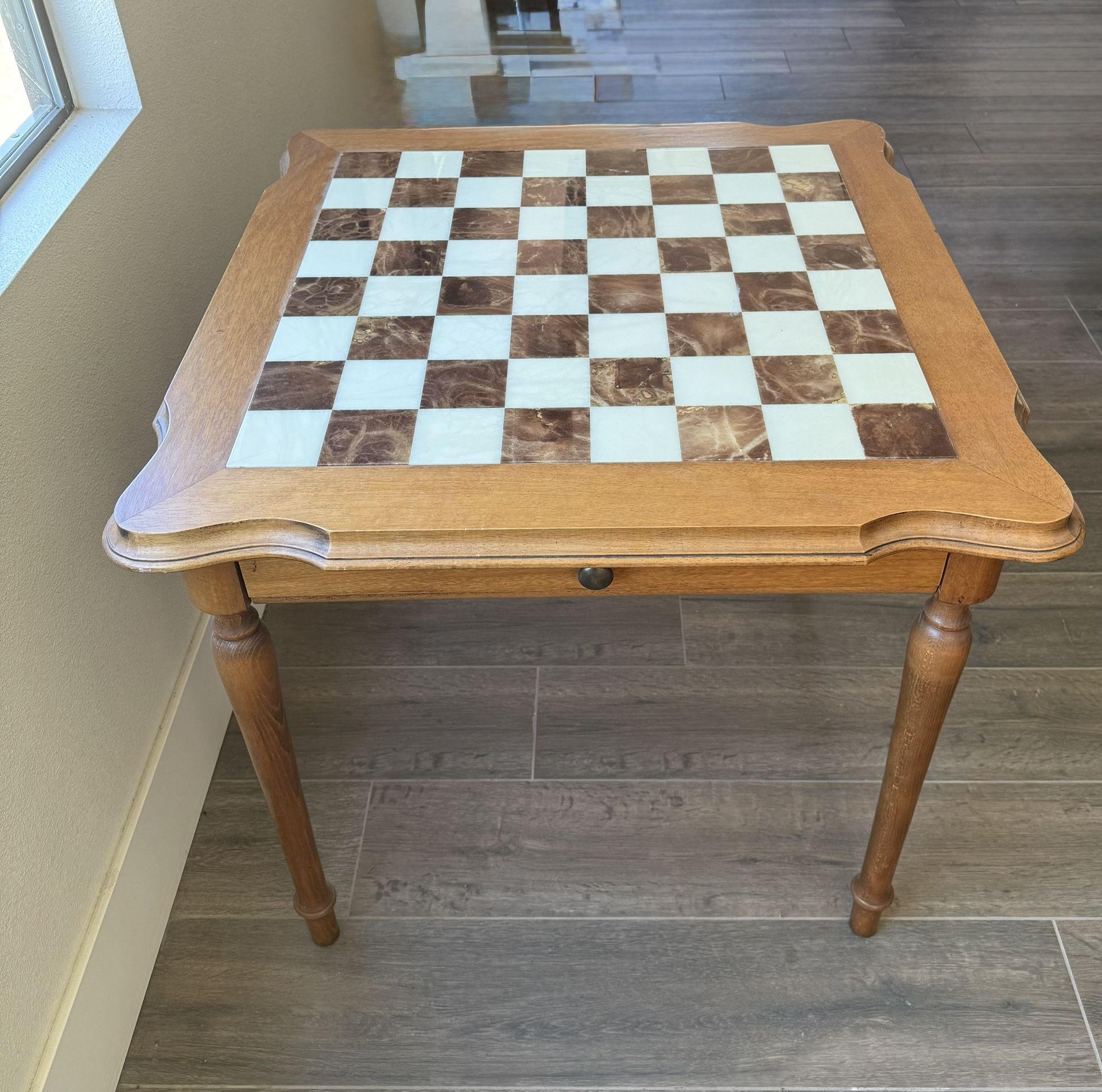 Marble Top Chess Table