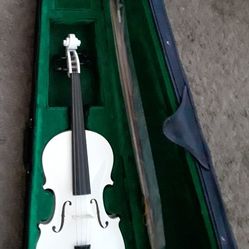 Brand New Maple Wood Violin With An Elegant White Finish 
