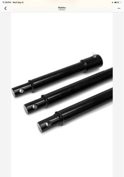 XtremepowerUS 3 Pieces Auger Extension Drill Bits (8", 12", 20" Length) Extension Earth Ice Auger Extension Set Post Hole Digger Replacement Compatibl