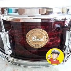 💥 Pearl “Limited” Snare Drum Red Strata Drum Set