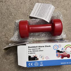 Alarm Clocks LED, Weightlifting Dumbbells, Bedroom, Lazy Snooze Nemesis, an That Will Definitely Make You Sober (Color : Red, Size : 16.57.57.5cm)