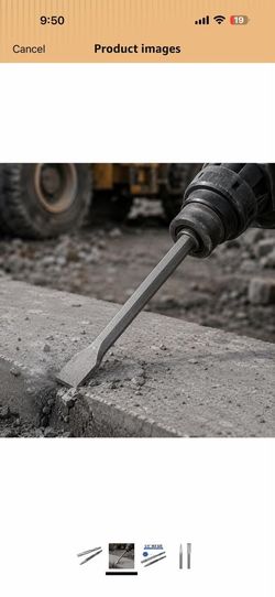 XtremepowerUS 5/8" Hex Shank Jack Hammer Chisel Set, 2-Piece 11" Point & Flat Demolition Chisel Bits, Heavy-Duty Heat-Treated Steel for Concrete, Bric