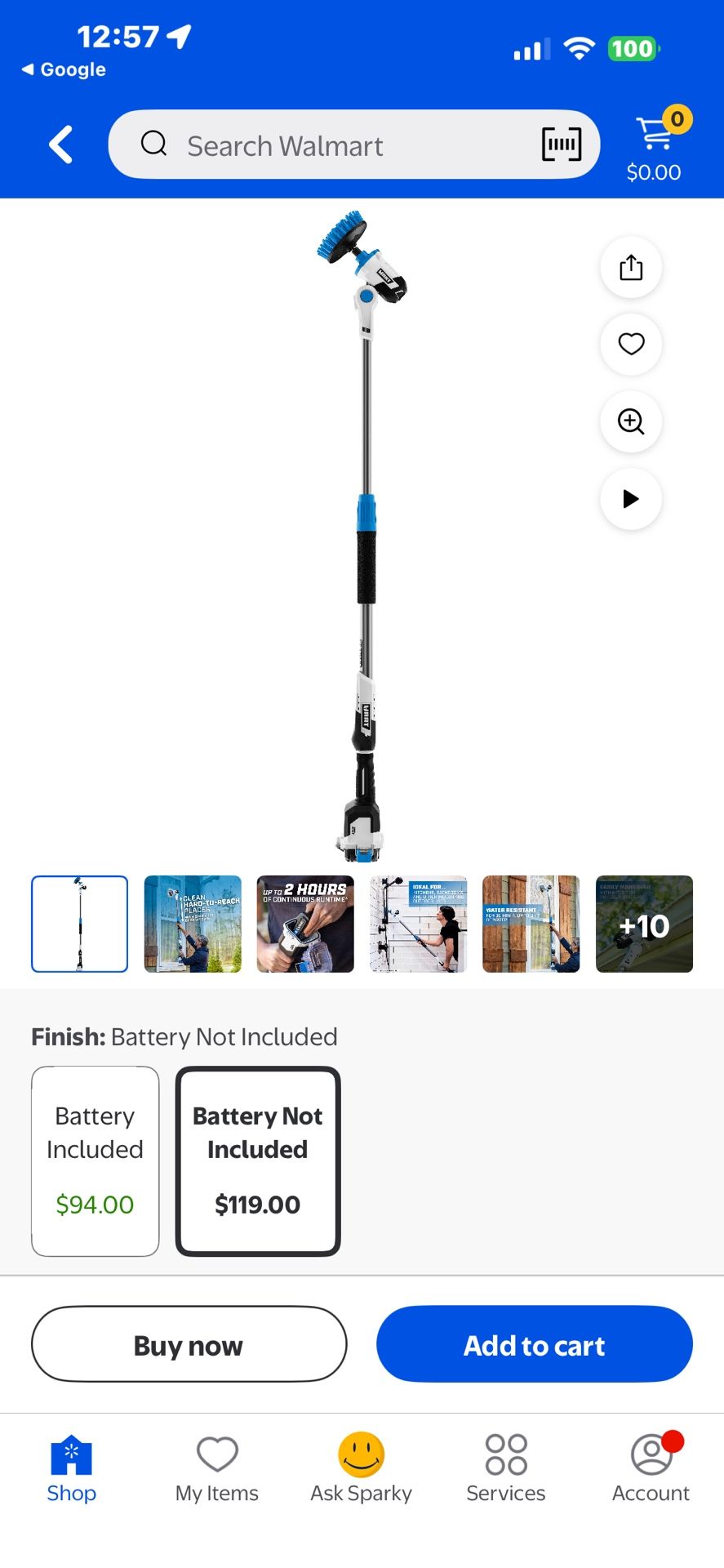 Hart Telescoping 20 Volt Scrubber