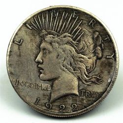 One Dollar 1922 D Silver With Error Liberty $8000