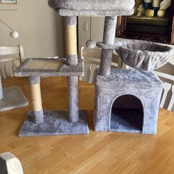 Cat Tower And Scratch Pole