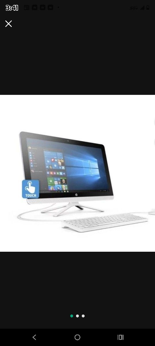 HP 22-b013w Snow White All-in-One PC