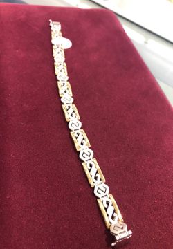14k two tone bracelet