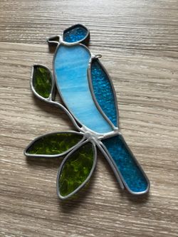 Blue Bird Stained Glass Piece