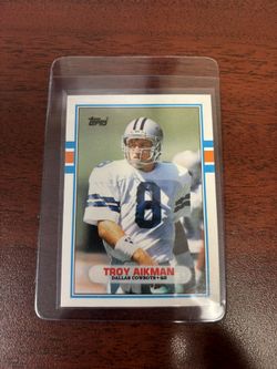 Troy Aikman Topps traded rookie card