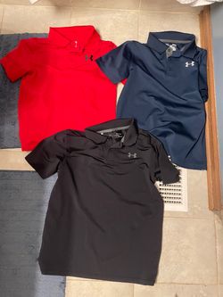 Under armour boys youth large lot polo