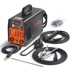 VEVOR Stick Welder, 180Amp 3 in 1 ARC/Lift Tig & Plastic Welder Machine, 110/220V Hot Stapler with Hot Start Arc Force Anti-Stick, Plastic Welding Kit