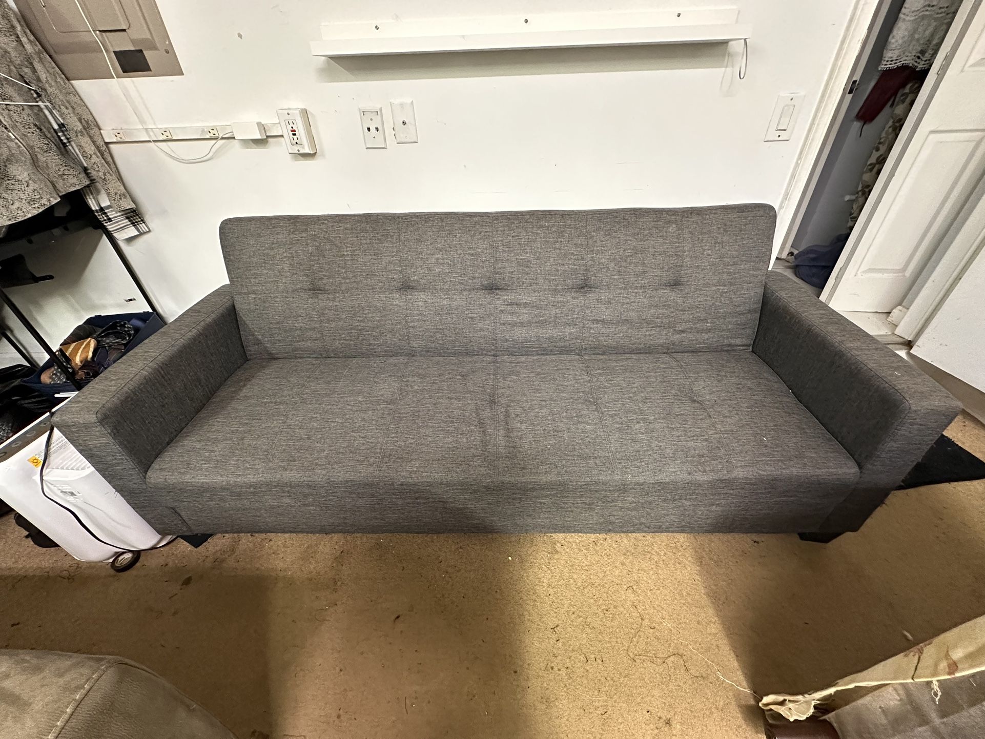 Moving Soon - Modern Gray Sofa Bed – Compact & Functional
