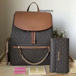 Michael Kors Backpack And Wallet 