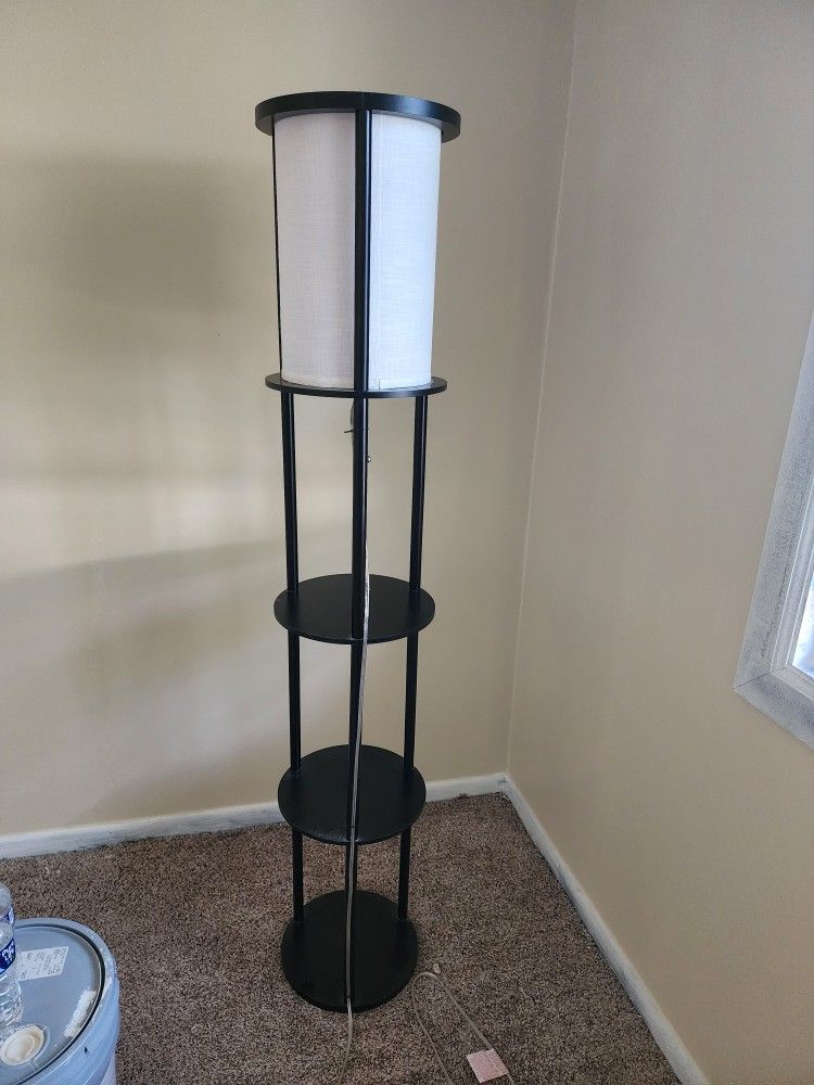 64 inch Tall Floor Lamp w/Shelves