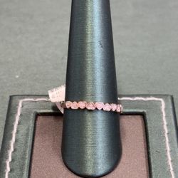 Heart ring 10k rose gold Size 8 can resize $599
