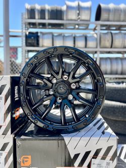 17” Fuel Rebel Wheel set Matte Black $980 6x5.5 NEW