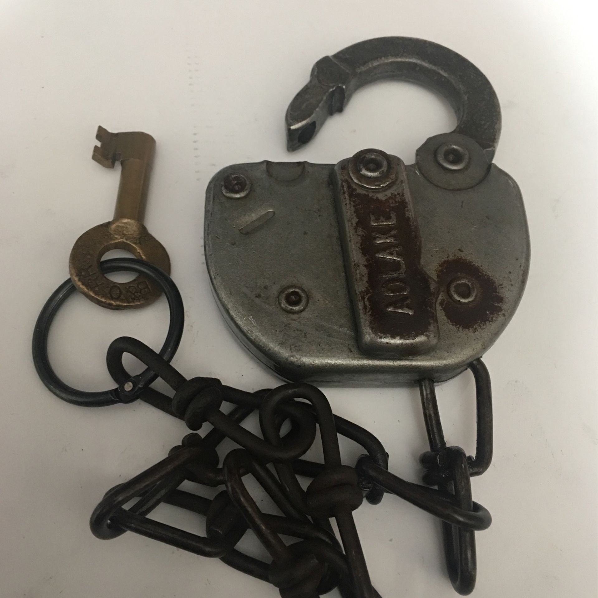 Old B&O Railroad Switch Lock And Key