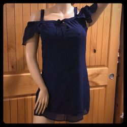 Navy Mini Short Dress | Trixxi 