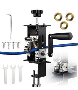Wire Stripper Machine, with 2027 New Quick-Adjust Wire Guide Copper Wire Stripper for 0.06"-1.02", Drill Powered or Hand Crank, With 3 Blades&No-Drill