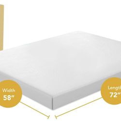Mattress Full Size 4-inch Cool Gel For Convertible Folding Sofa & Couch Beds
