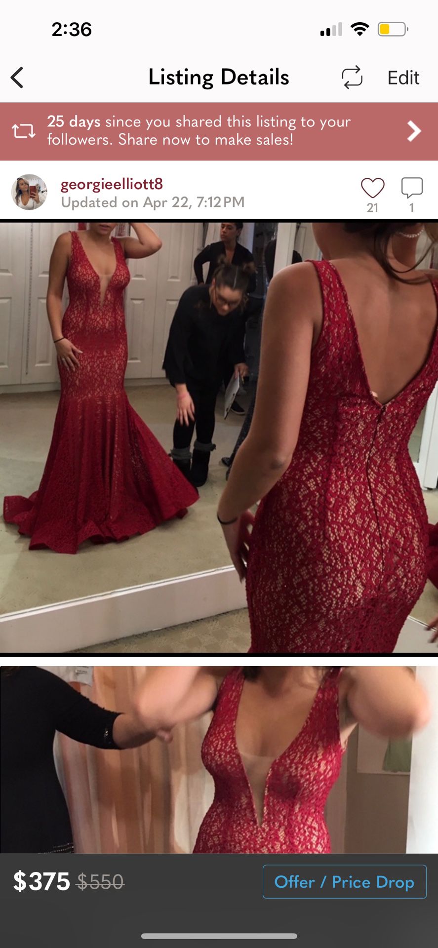 Jovani Prom Dress Style 42784 in Ruby