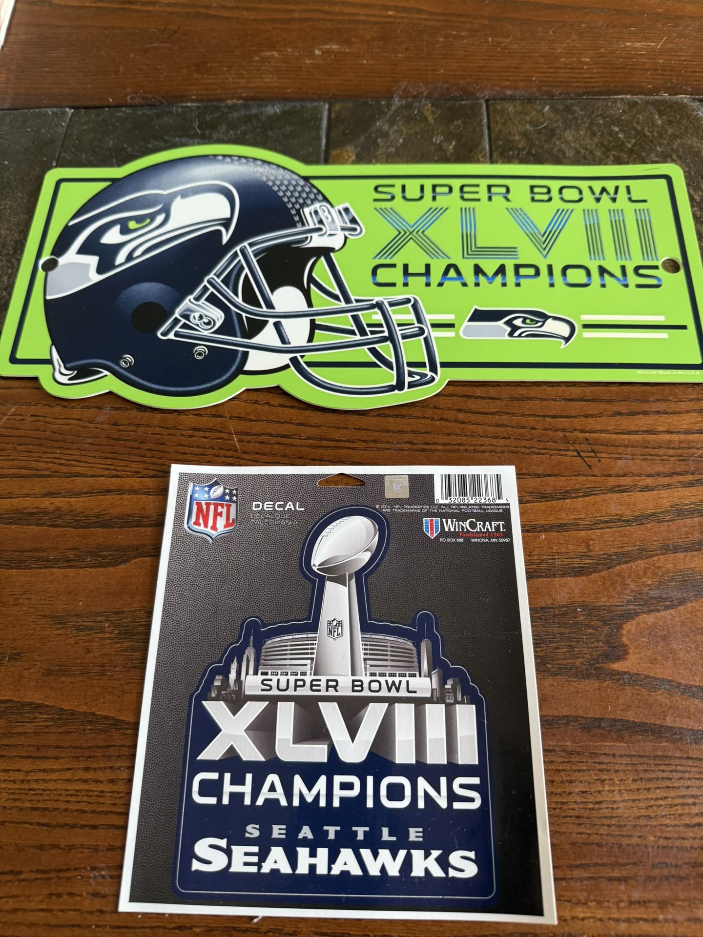 Seattle Seahawks Championship season 2014 Car Decal And Sign