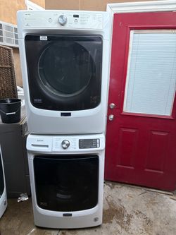 Maytag stackable washer and gas dryer