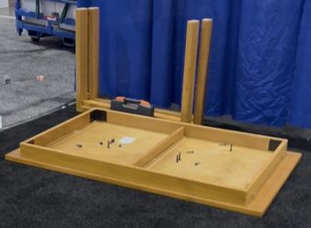 Large, heavy, solid wood table