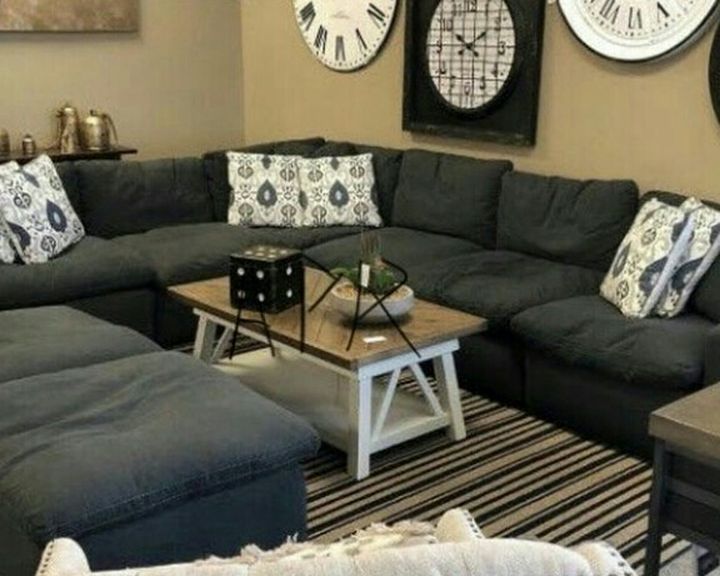 Ashley Savesto Charcoal Modular Sectional Couch 39