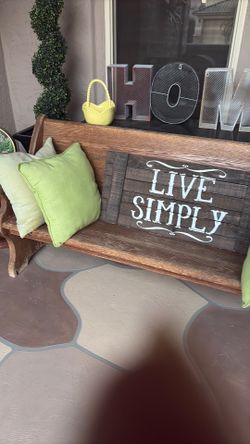 Wood bench