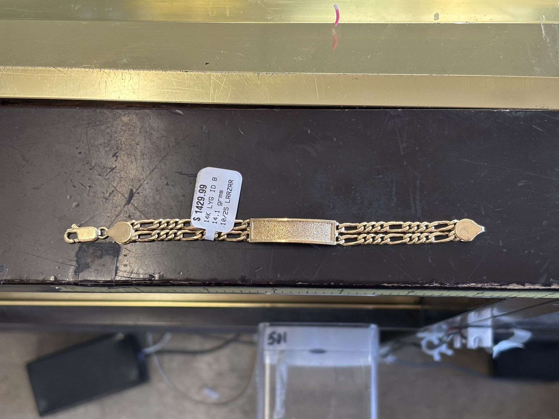 14kt Gold Blank ID Bracelet