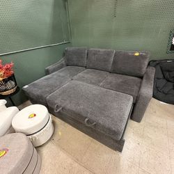 25% Off Sofa Sectional with Chaise and Storage - Gray Like New 