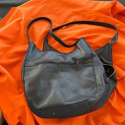 Black Leather Purse Bag 