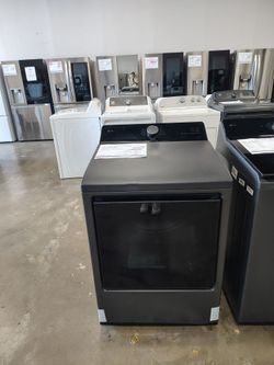 LG 7.3 cu. ft. Vented Smart Gas Dryer Matt Black with Easy load Door and Sensor Dry Technology