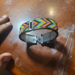 Handmade Glass Seed Bead Cuff Braclet