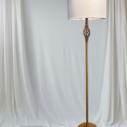 Tall 62 In Beautiful Gold Floor Lamp With Shade