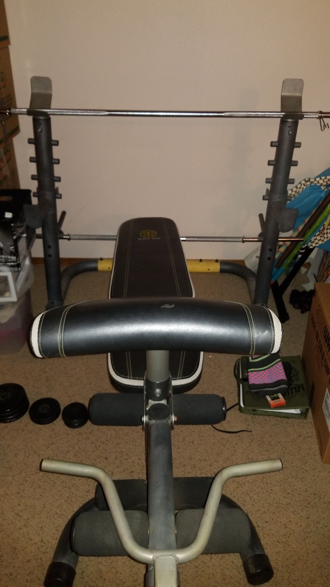 Gold's Gym XRS 20 Weight Bench Set