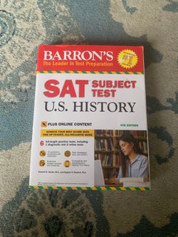 SAT US History subject test prep book