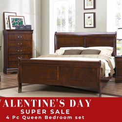4 PC QUEEN BEDROOM SET 
