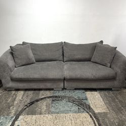 Valyou Feather Sofa Free Delivery Couch Dark Gray 