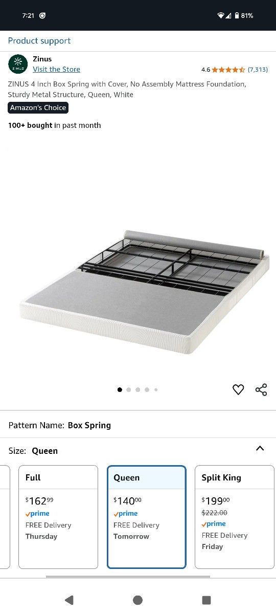 Low Profile Steel Box Spring With Cover