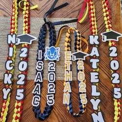 PERSONALIZED Ribbon LEI - ANY Name,  Any Color