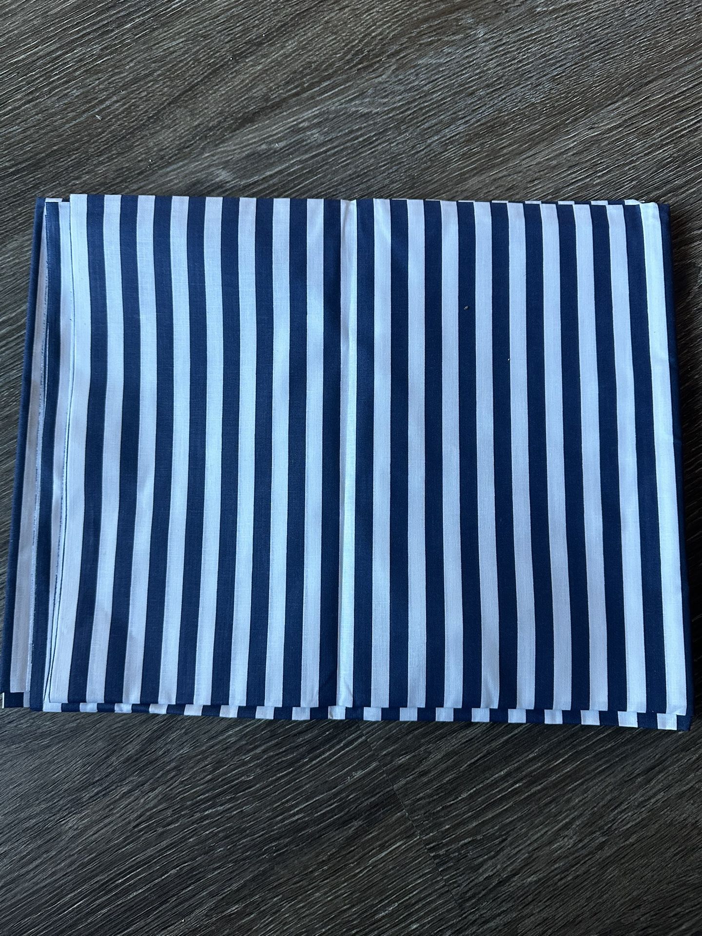 Ivory & Navy Stripe Shirting Fabric – 2.5 Yards